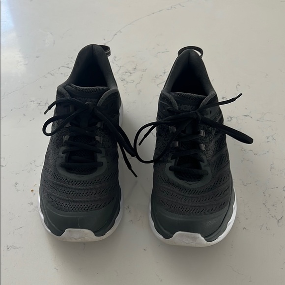 Hoka Black and White Athletic Shoes - Picture 2 of 6